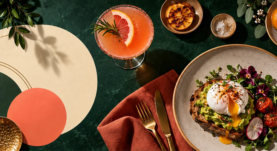 AI-generated premium brunch menu campaign