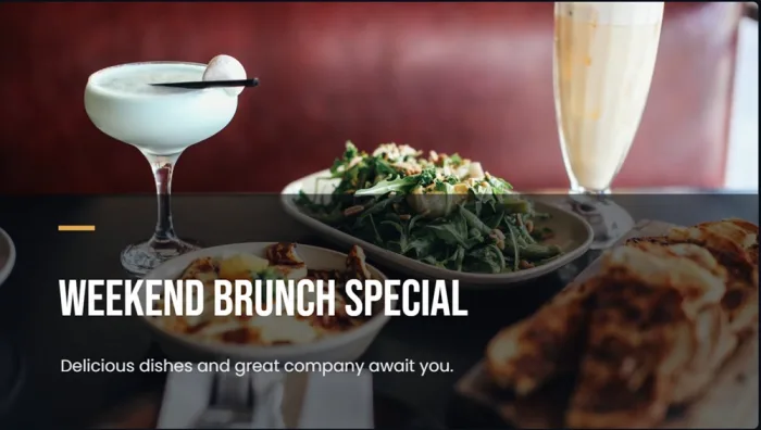 AI-generated weekend brunch menu board