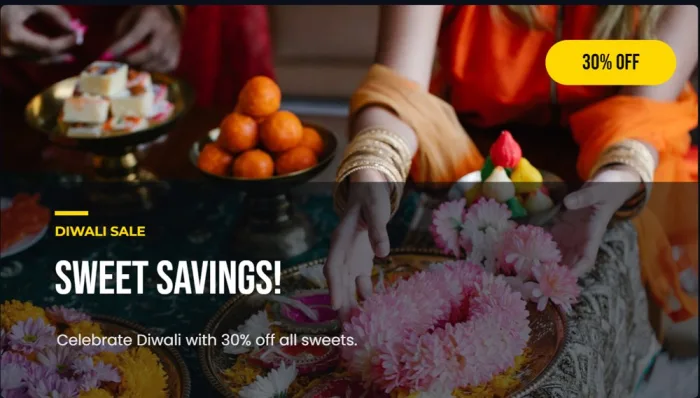 A festive promo being edited on the DigiSign canvas